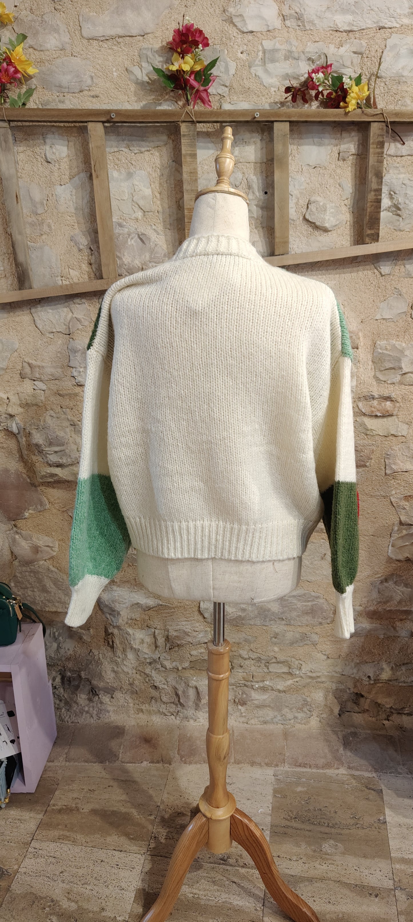 Cardigan cuoricini verde
