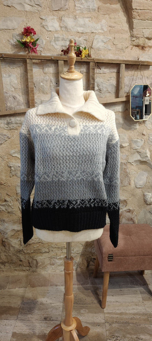 Maglioncino tricolore grigio