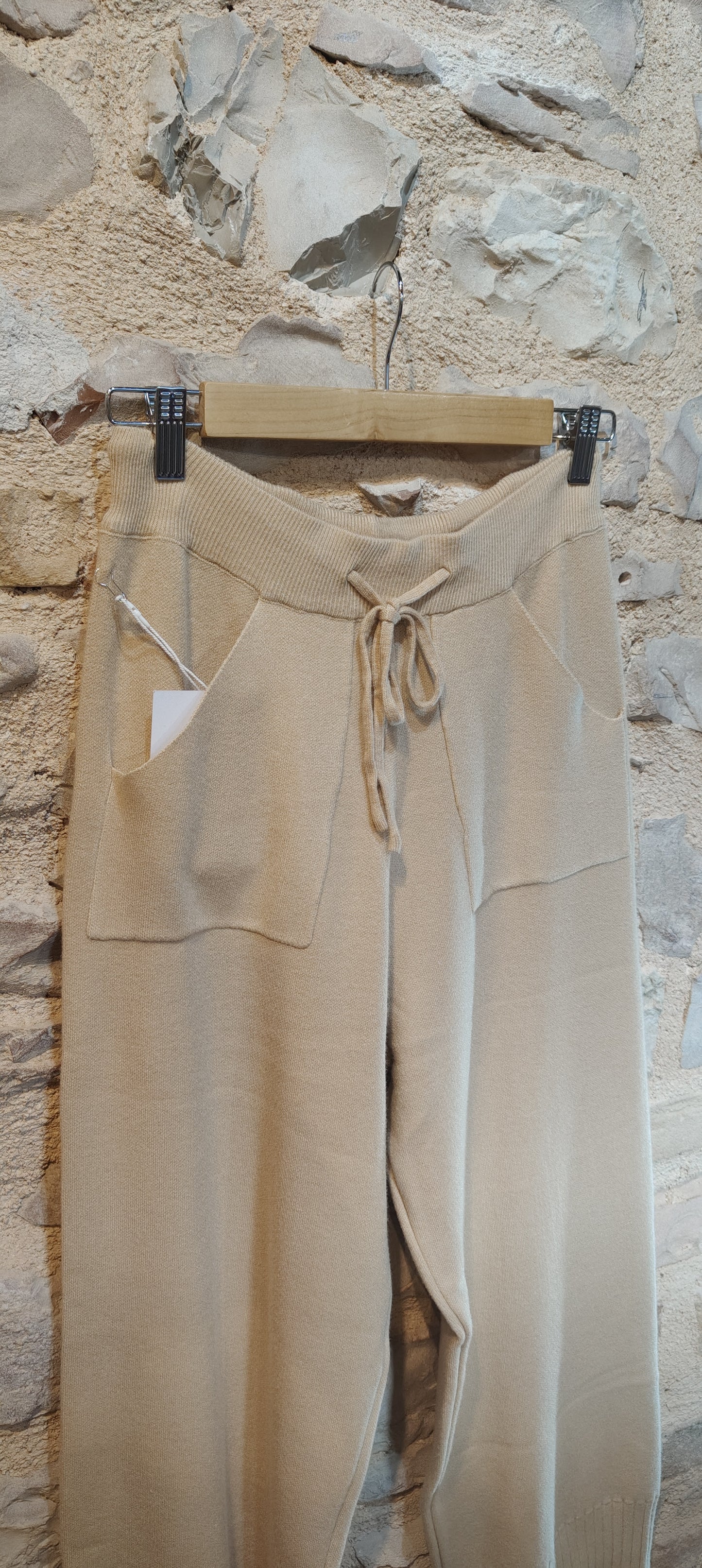 Pantalone maglina beige