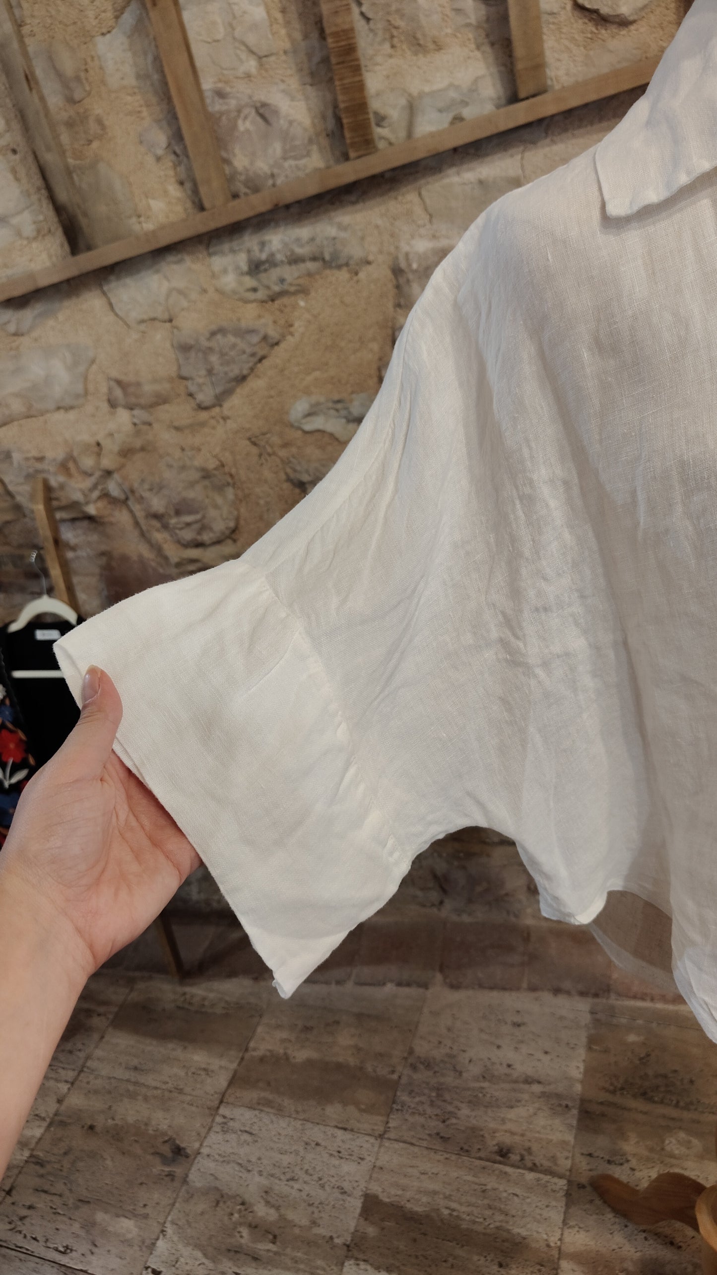 Blusa mezzaluna bianca