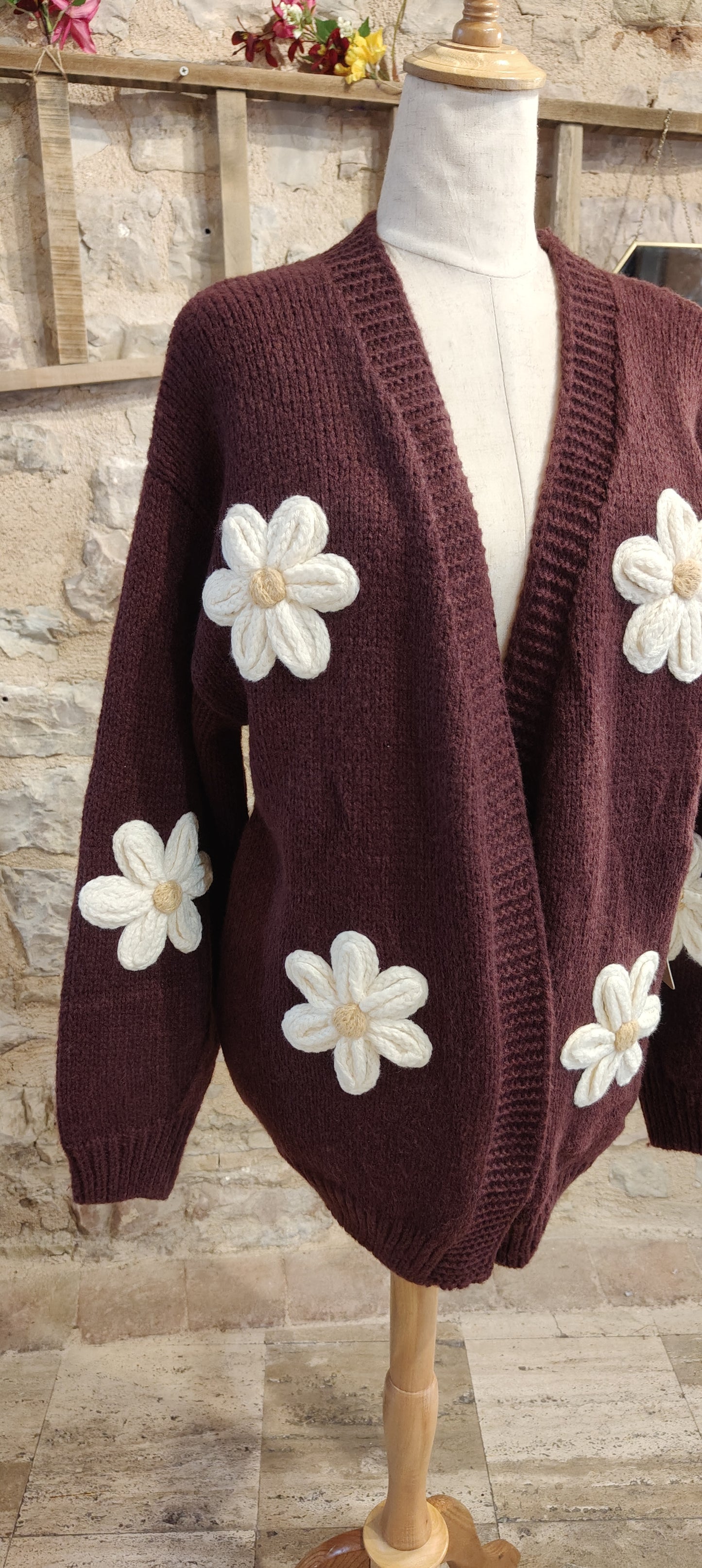 Cardigan fiorito