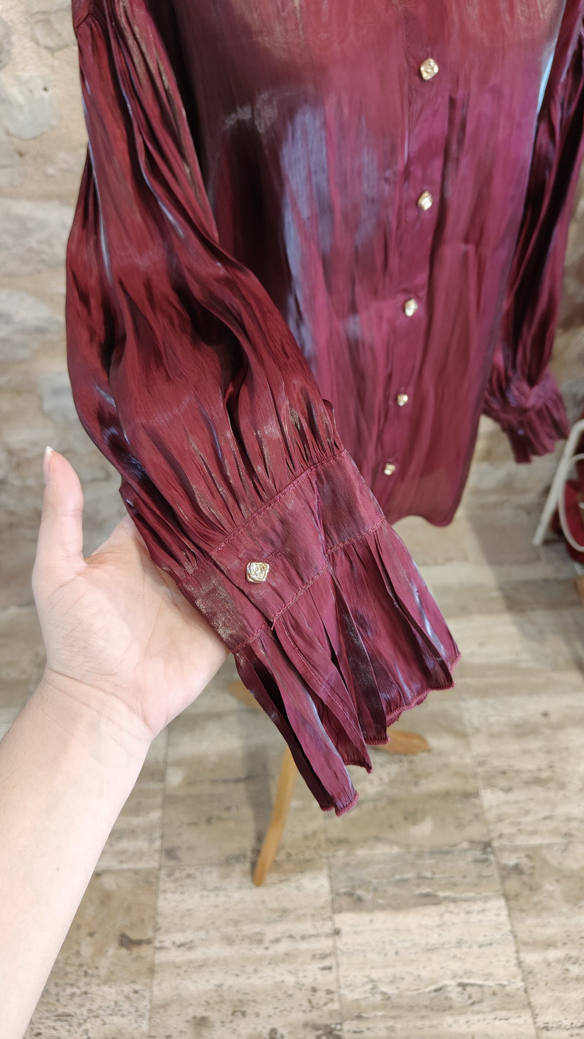 Camicia liquid prugna