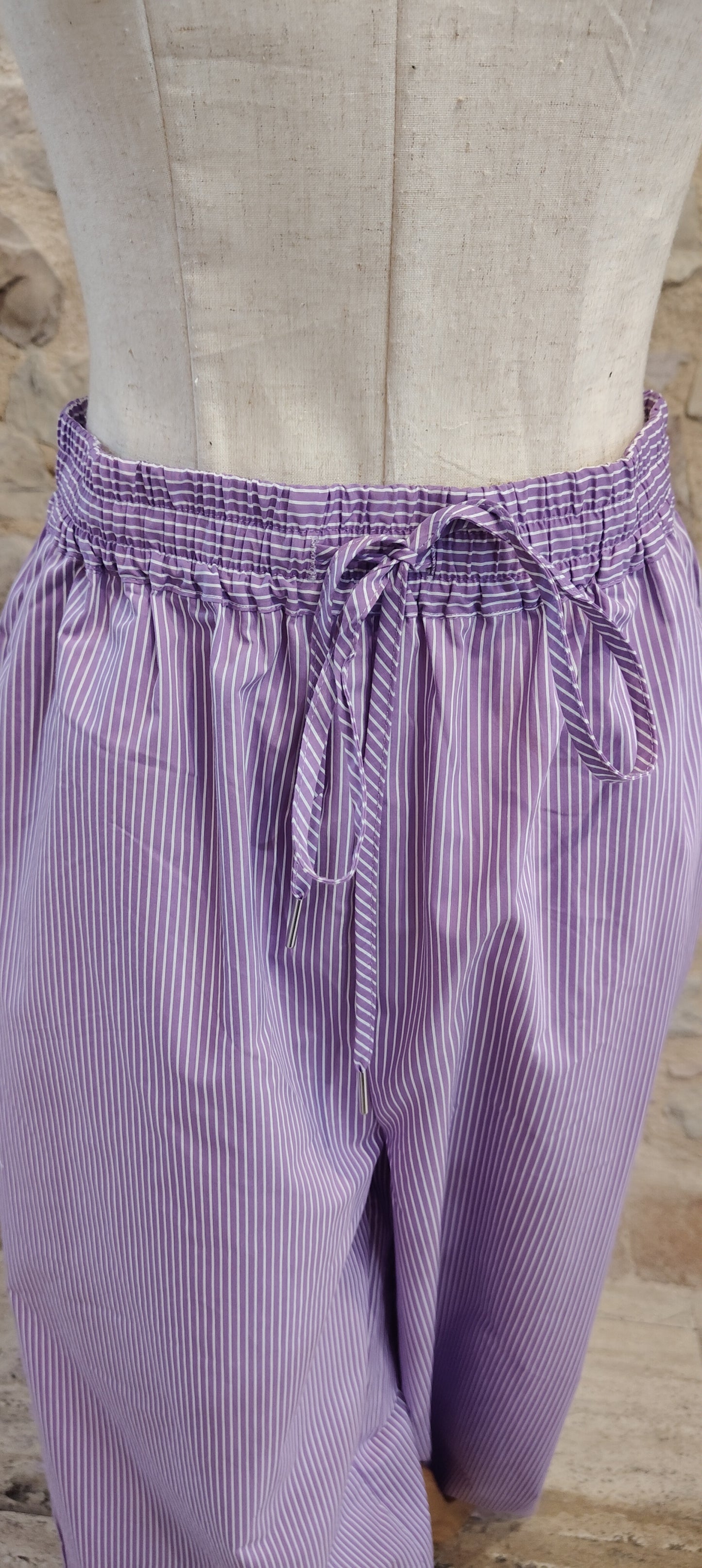 Pantaloni righette (viola)