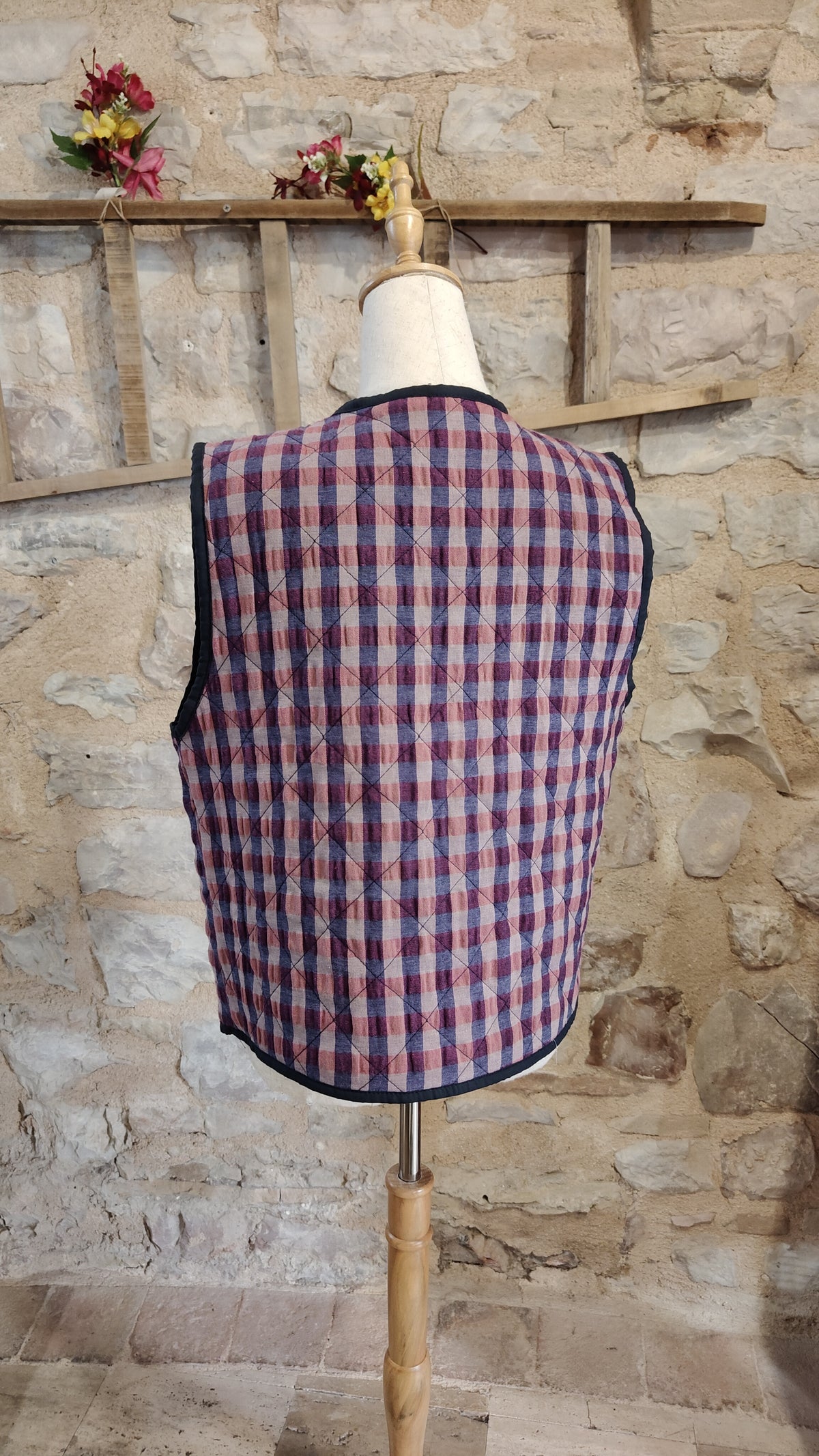 Gilet scacchetti (viola)