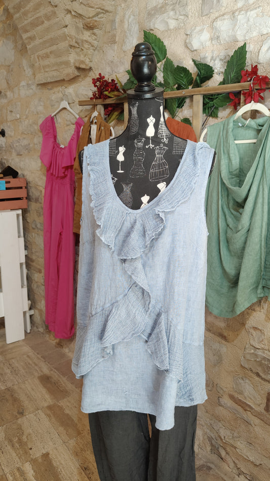 Maglia sbracciata carta da zucchero