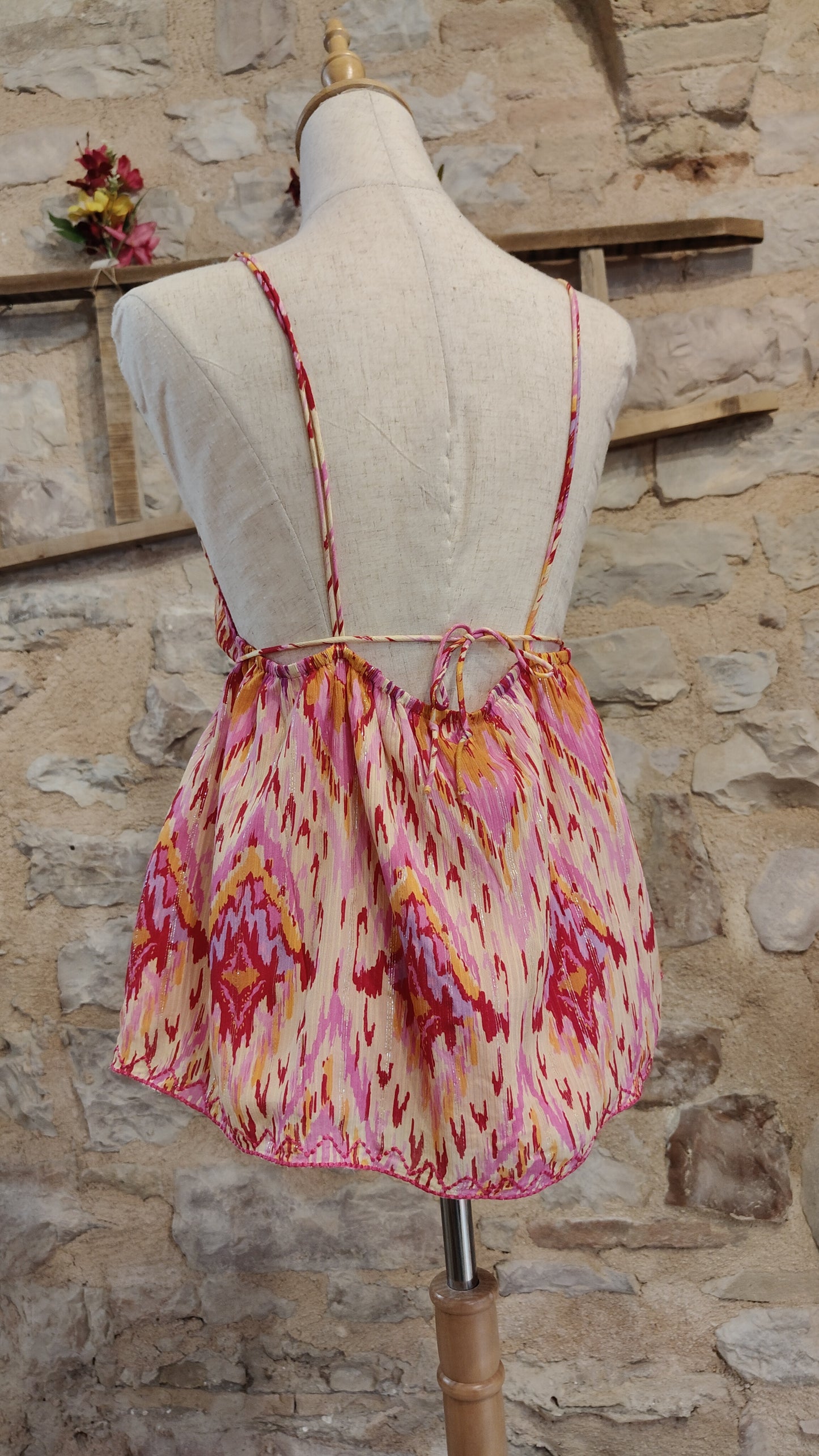 Top zig zag fucsia