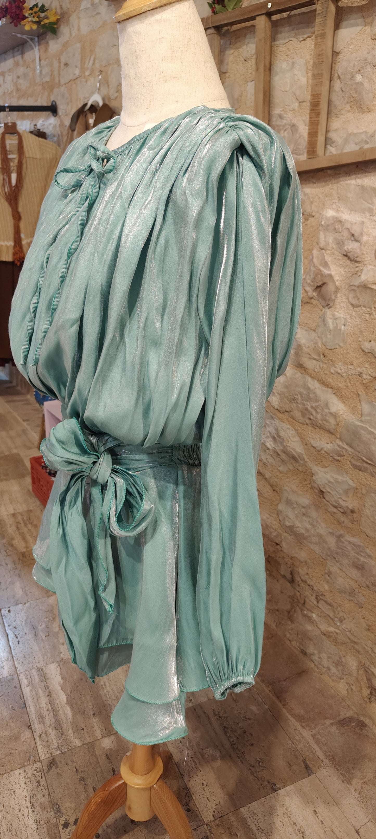 Miniabito organza celeste