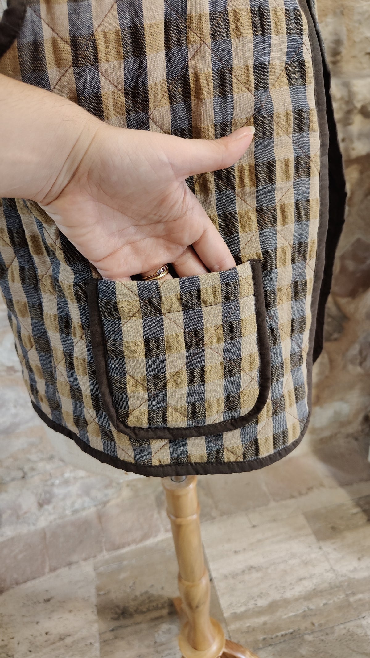 Gilet scacchetti (mattone)