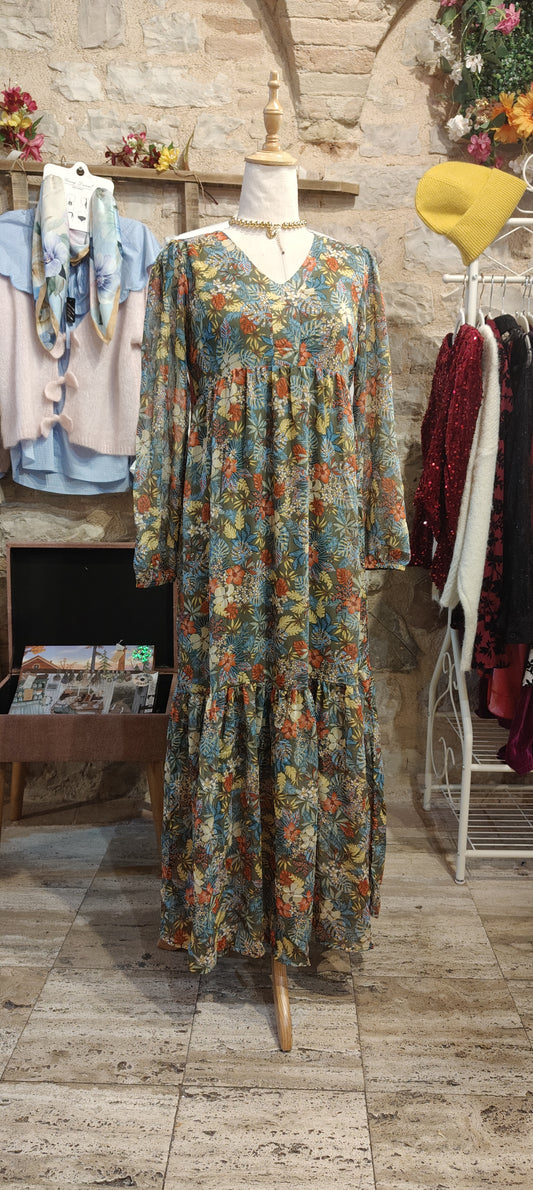 Abito boho fiori