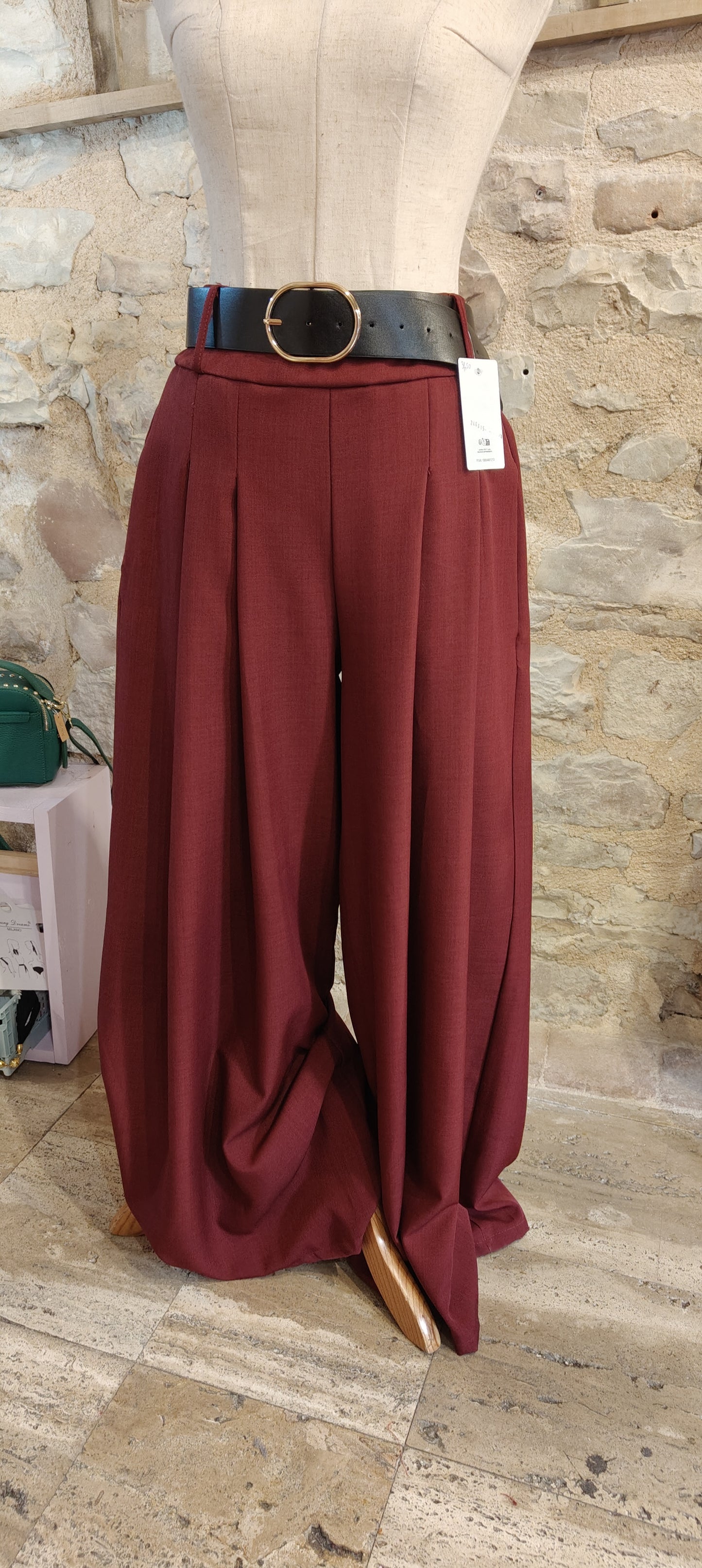 Panta palazzo bordeaux
