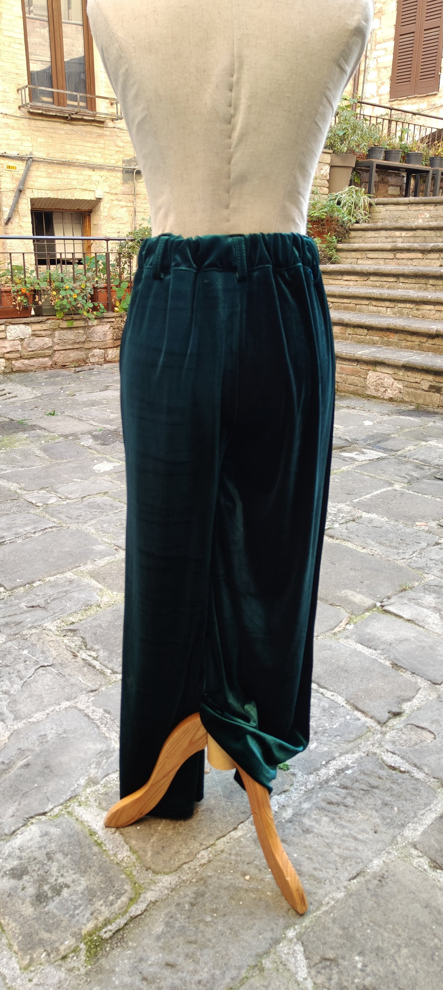 Pantaloni velluto verde