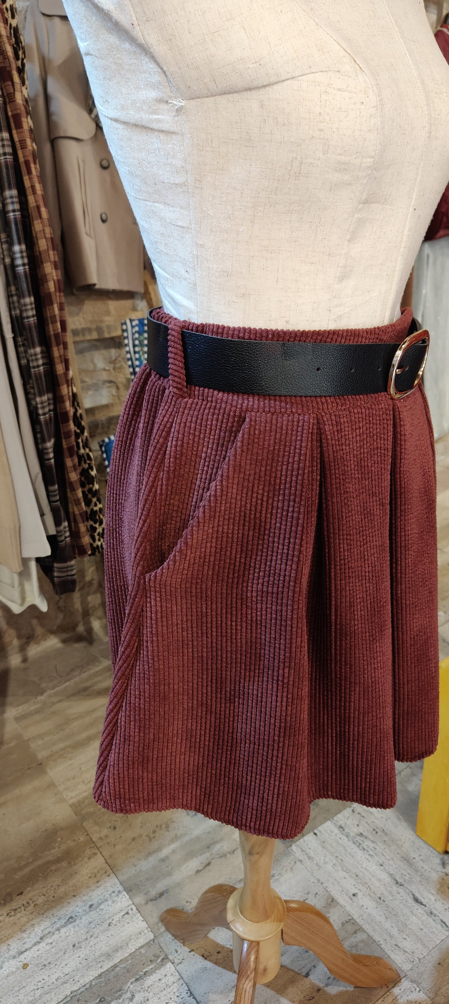 Minigonna bordeaux