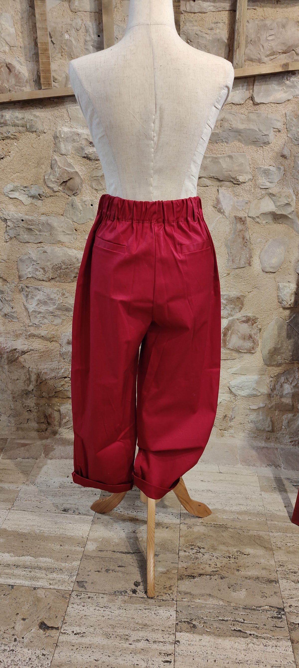 Pantalone balloon rosso intenso