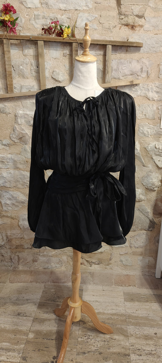 Miniabito organza nero