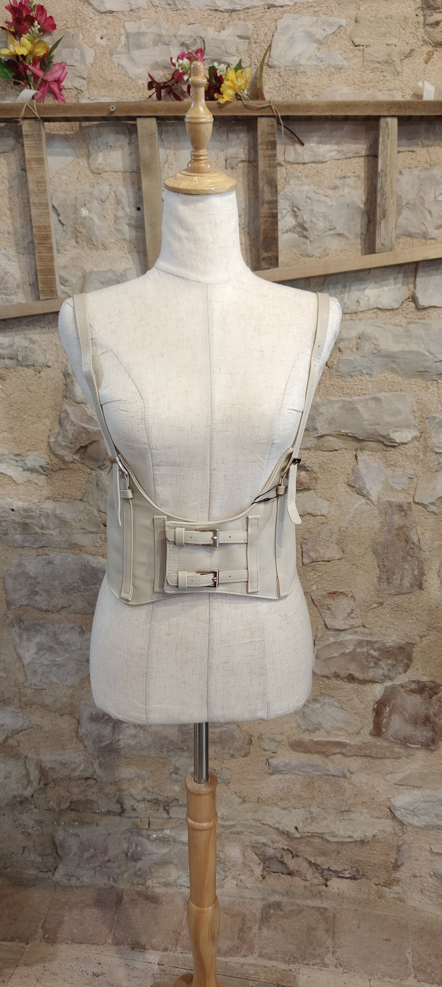Cintura corsetto panna