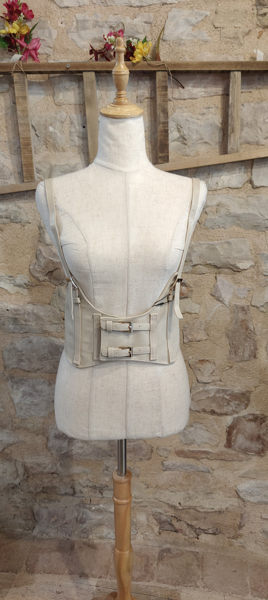 Cintura corsetto panna