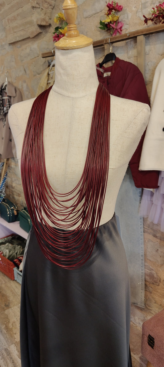 Collana mille fili rossa