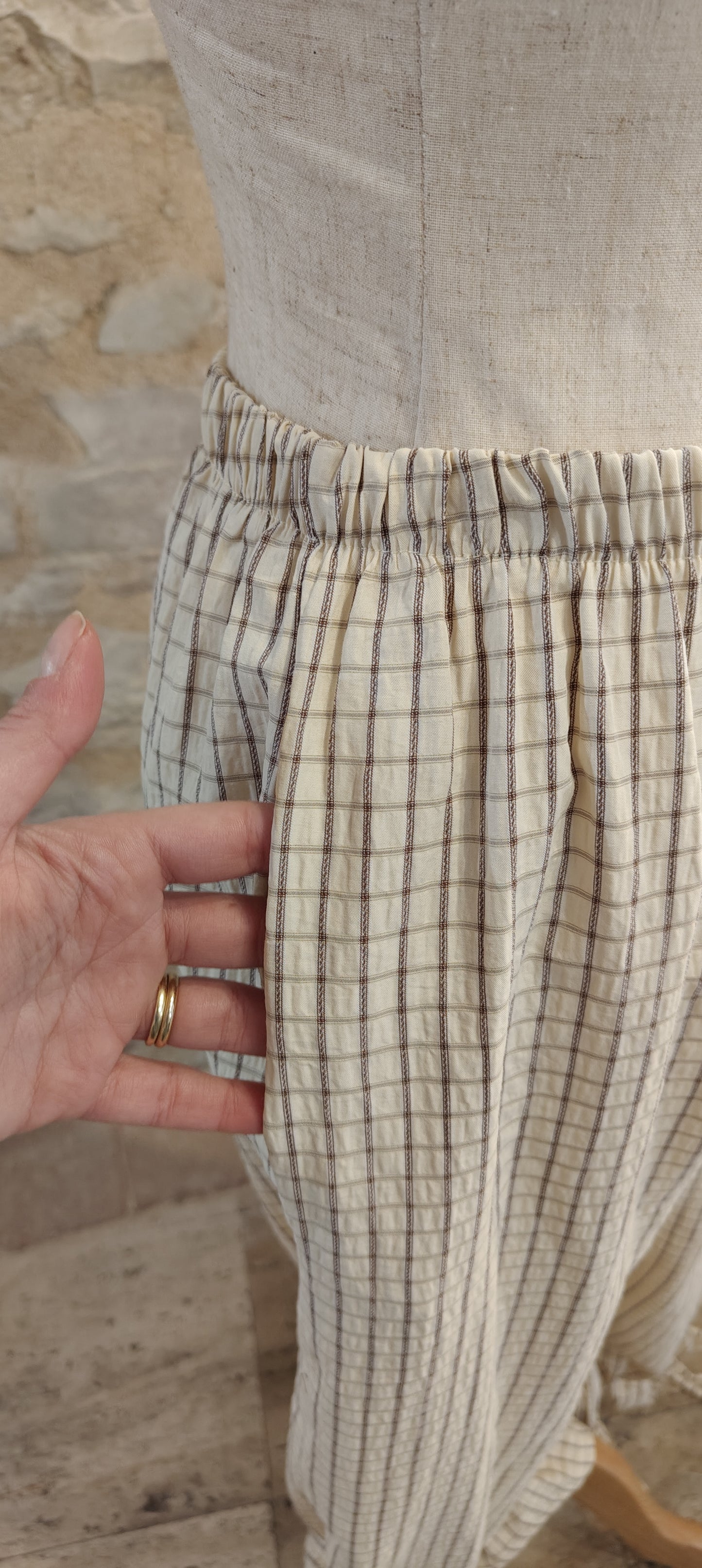 Pantaloni fiocchetti (panna)