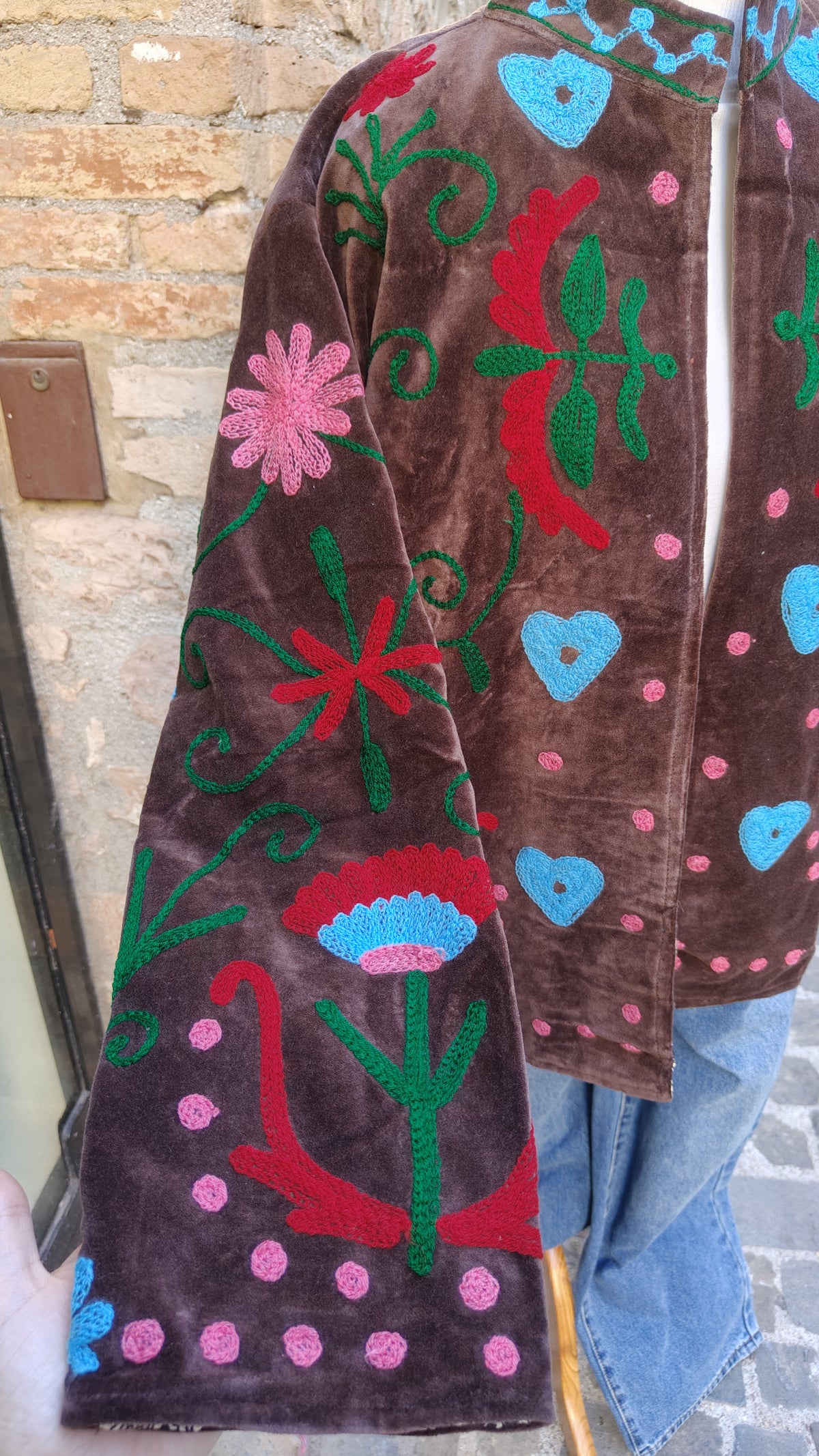 Kimono Suzani Marrone